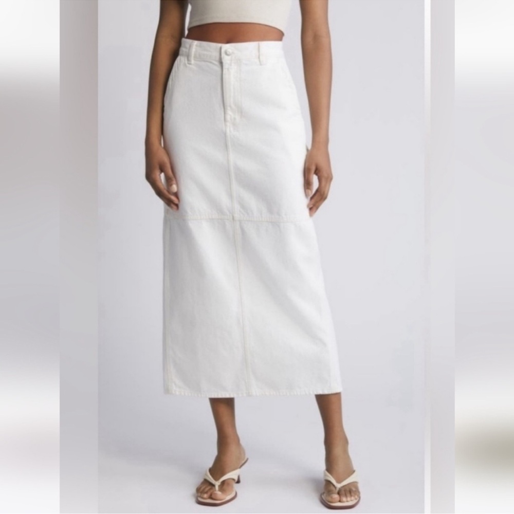 Madewell Denim Maxi Carpenter Skirt - Size 28
